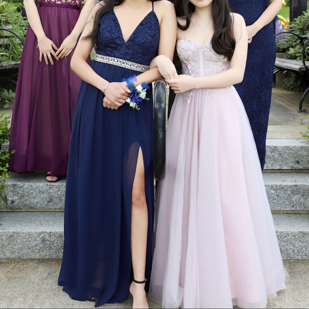 Navy Blue Prom / Bridesmaid Dress